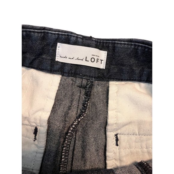 Loft Women’s Dark Denim Shorts Hemmed Size 0 /25 - Picture 3 of 7
